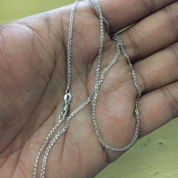 14k White Gold 1.7mm Open Wheat Chain 16" 18" 20" - Picture 5 of 9